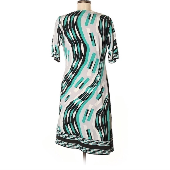 BCBGMAXAZRIA - 3/4 Sleeve PMJ Dress (Tide Multi) - Picture 2 of 6